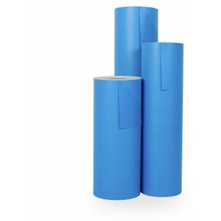 Cadeaupapier Blauw - Rol 50cm - 200m - 70gr | Winkelrol / Apparaatrol / Toonbankrol / Geschenkpapier / Kadopapier / Inpakpapier